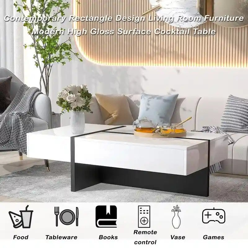 Table basse rectangulaire moderne et simple