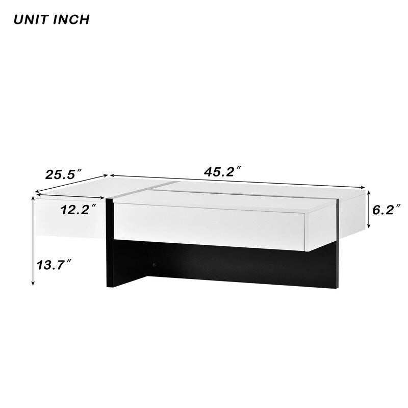 Table basse rectangulaire moderne et simple