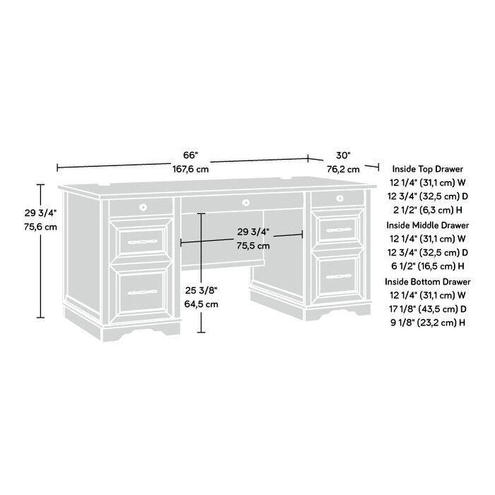 Bureau double piédestal