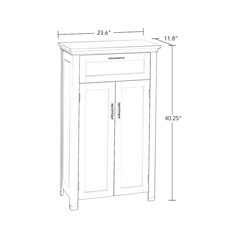 Meuble de rangement à deux portes pour salle de bain et buanderie